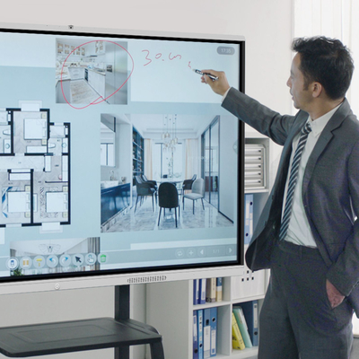 Ultra Hd 110 Inch Smart Board 4k Resolution Anti Glare Glass Material