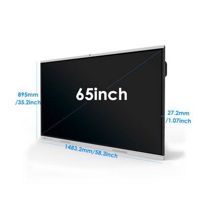 Ultra Hd 110 Inch Smart Board 4k Resolution Anti Glare Glass Material